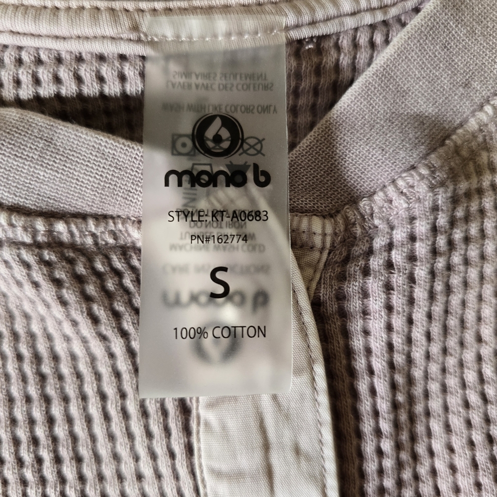 Mono B Muted Mauve Waffle Knit Top